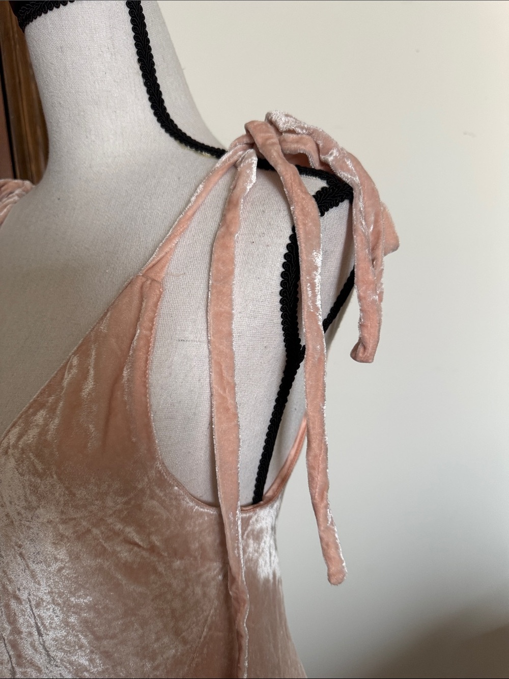 Attico | Marisa Var. 3 Velvet Slip Dress with Tie Straps Size S (estimate) - Picture 2 of 11